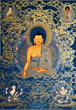 仏教徒 Painting - 釈迦牟尼仏タンカ 2 仏教